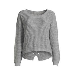 Women sweater with cable knit back